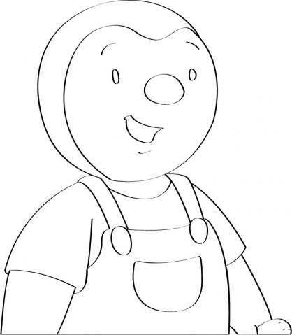 coloriage t choupi sourit